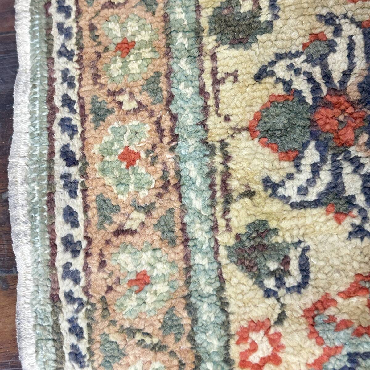 ft2/43 蔵出し ペルシャ絨毯？ タグ無 産地不明 223ｘ88cm マット 手織り ラグ マット カーペット 絨毯　現状販売品 - image 2