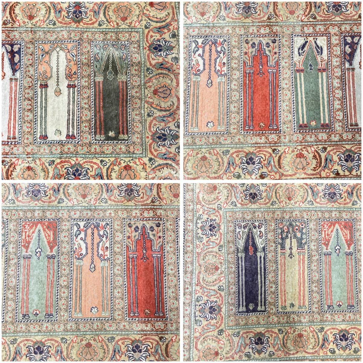 ft2/43 蔵出し ペルシャ絨毯？ タグ無 産地不明 223ｘ88cm マット 手織り ラグ マット カーペット 絨毯　現状販売品 - image 6