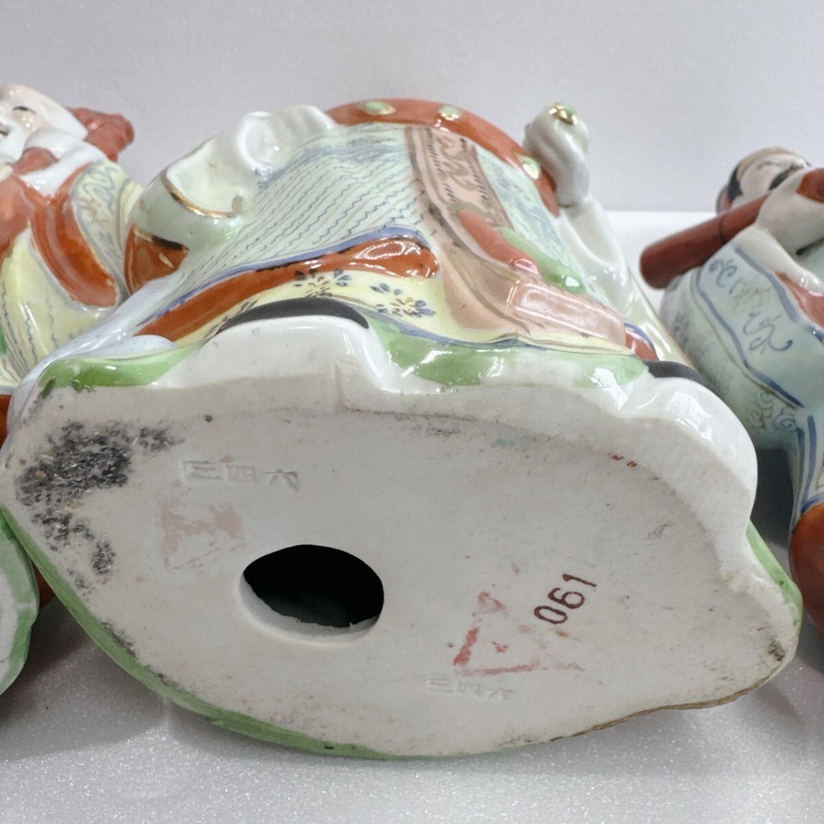 中国の神々 陶器 置物 縁起物 福禄寿 中国古美術 三開仏 幸福 財産 長寿