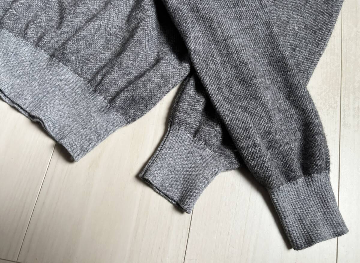 ANDREA FENZI アンドレアフェンツィ ニット セーター Vネック プルオーバー ミドルゲージ グレー 46 Pullovere V-neck wool knit ▼0907 - image 6