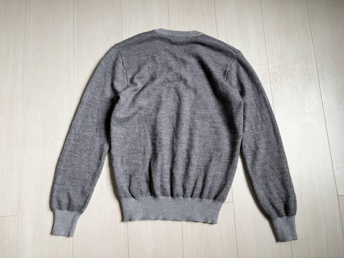 ANDREA FENZI アンドレアフェンツィ ニット セーター Vネック プルオーバー ミドルゲージ グレー 46 Pullovere V-neck wool knit ▼0907 - image 4