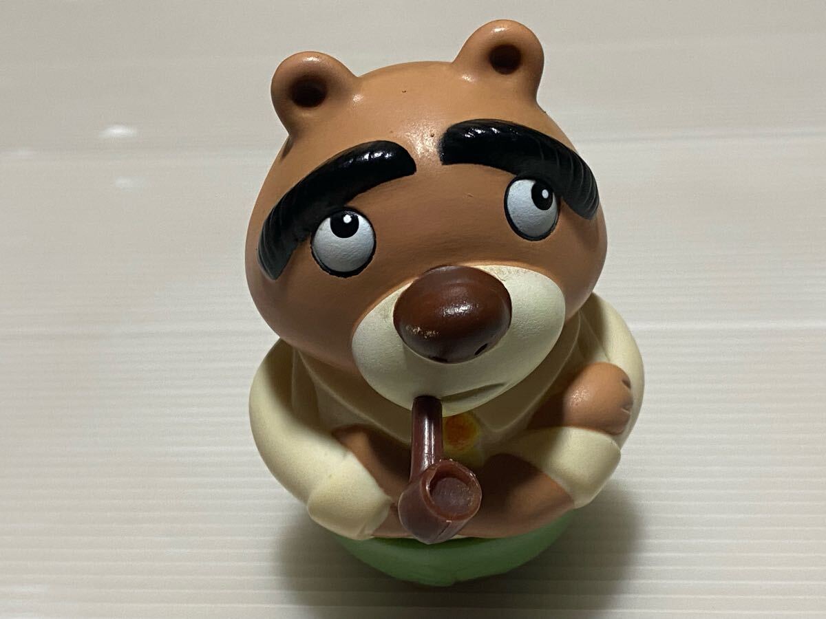 Y】非売品明治生命起き上がりこぼしクマフィギュア人形レトロ