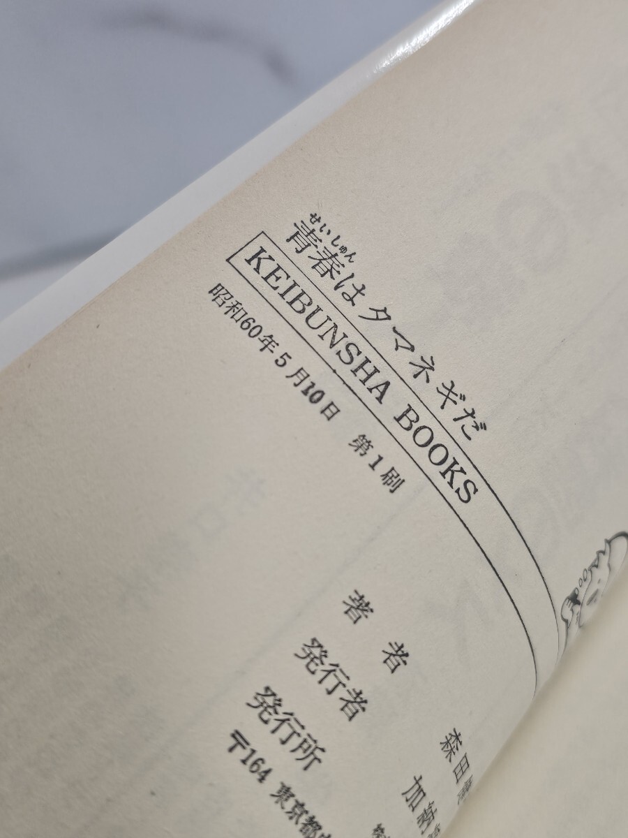 昭和60年5月10日第1刷 森田健作 青春はタマネギだ - image 4