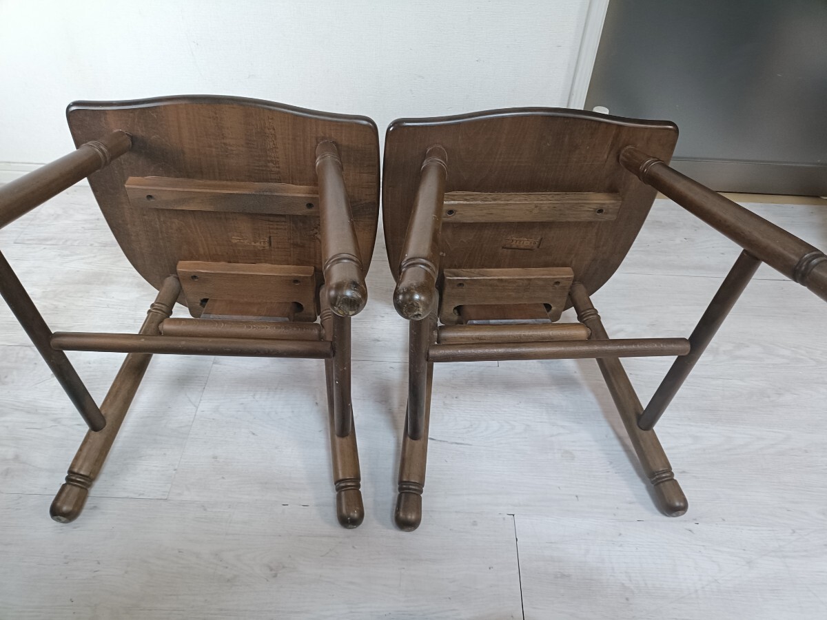 四国工芸森のサーカスアンティークチェアー2脚セット送料5000円木製
