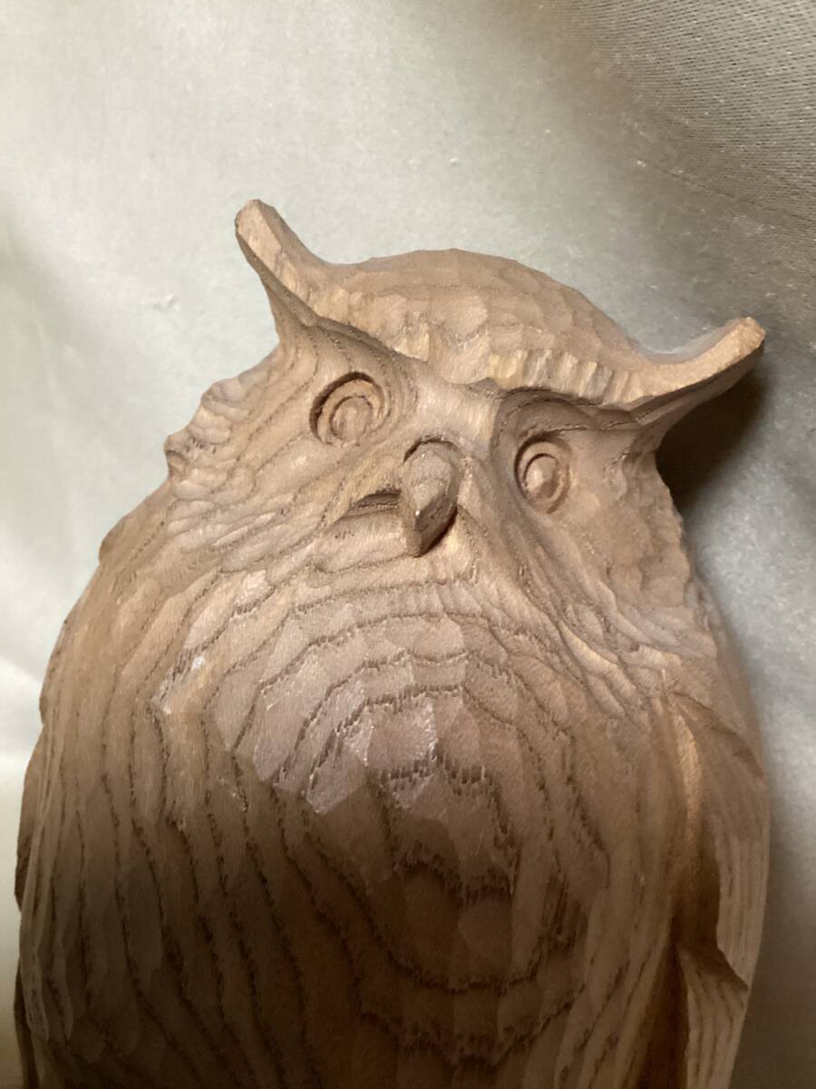 ☆北の神鳥藤原吉美ふくろう木彫梟工芸品☆｜ayahoo｜千纸鹤日淘