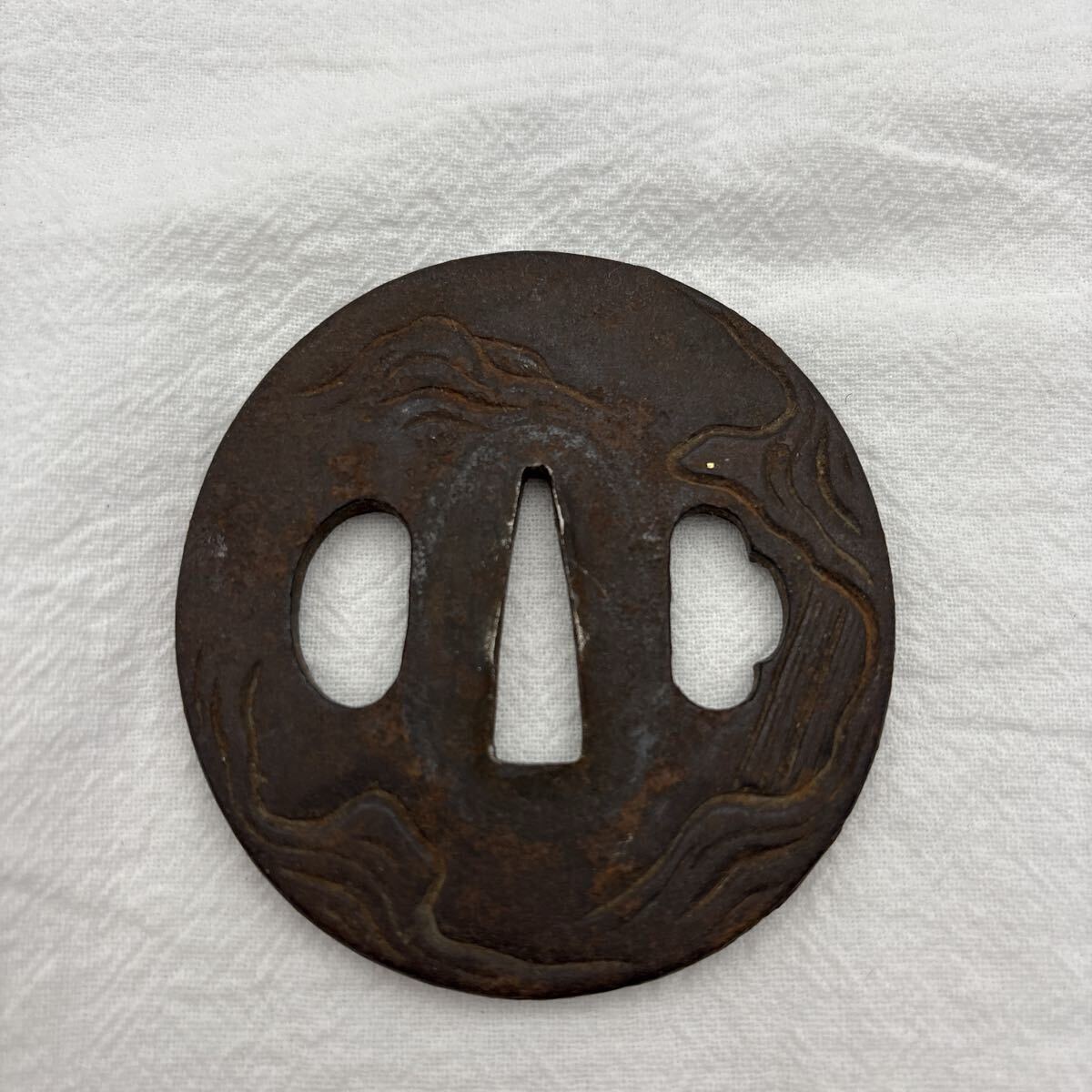 刀鍔つば2点セット刀装具鍔時代物武具刀鍔骨董日本刀アンティーク詳細