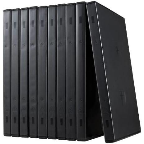 色: ブラック_ブラック サンワダイレクト DVDケース 6枚収納 DVDトールケース 10枚セット ブラック 200-FCD035BK - image 1
