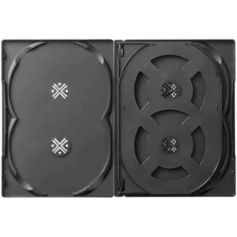 色: ブラック_ブラック サンワダイレクト DVDケース 6枚収納 DVDトールケース 10枚セット ブラック 200-FCD035BK - image 4