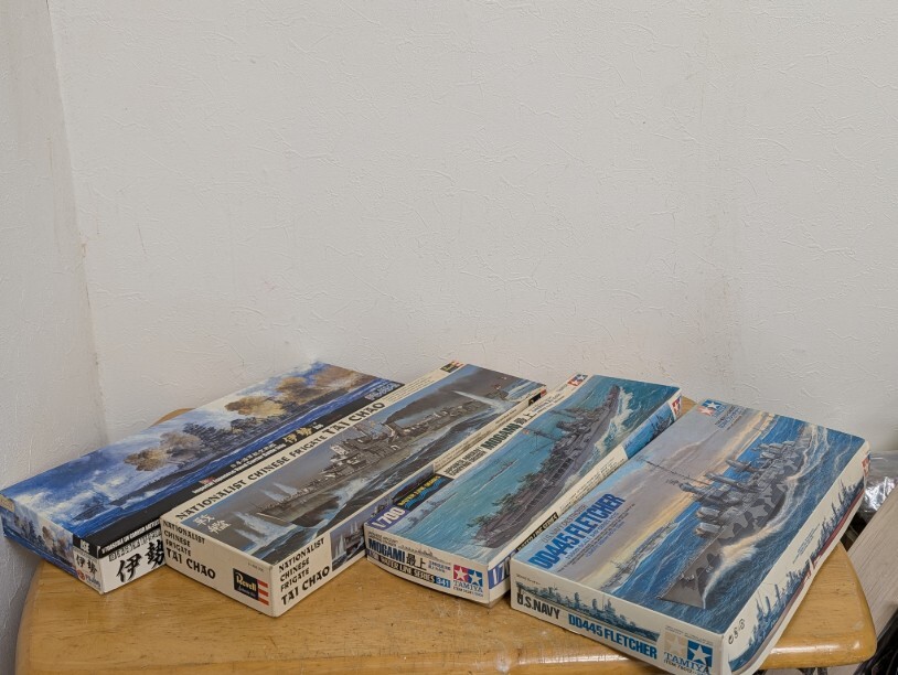 （10）.タミヤ フジミ1/700 最上、フレッチャー、伊勢 組塗装途中ジャンク、レベル1/248 TAI CHAO の4個セット - image 6
