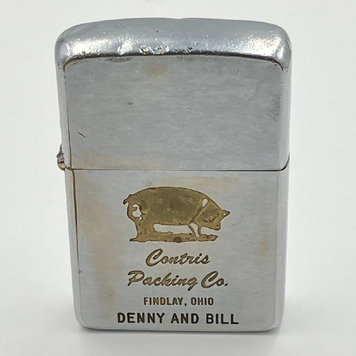 ZIPPO ビンテージ ジッポー 1971年 Contris Packing Co. 中古 動作確認済み - image 2