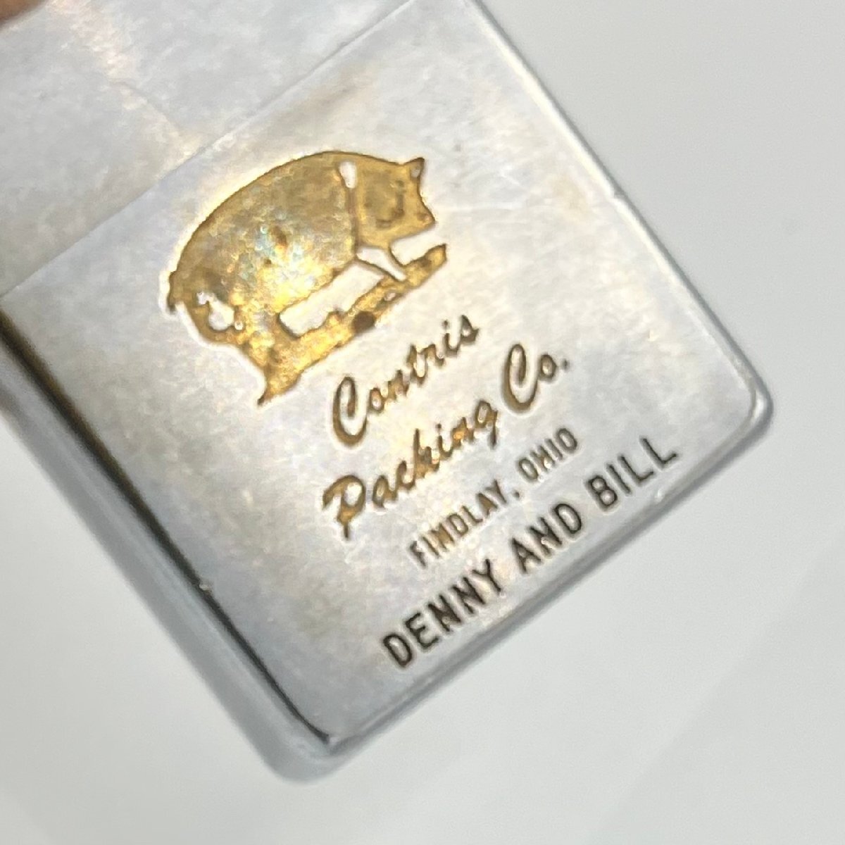 ZIPPO ビンテージ ジッポー 1971年 Contris Packing Co. 中古 動作確認済み - image 4
