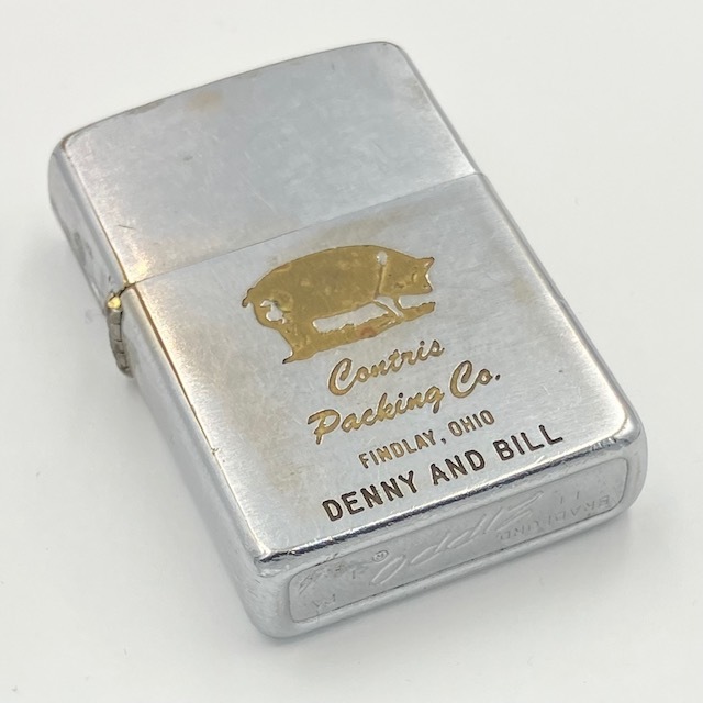 ZIPPO ビンテージ ジッポー 1971年 Contris Packing Co. 中古 動作確認済み - image 6