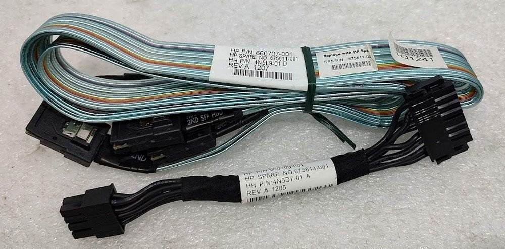 ●HP ProLiant DL380p Gen8 (v2) シリーズ用 2増設用 2.5インチ×8 HDDケージ [P/N:672146-001, 670943-001] HBA接続対応 SASケーブル付 - image 1