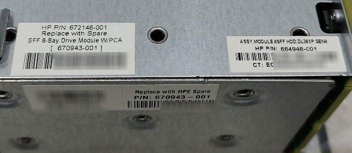 ●HP ProLiant DL380p Gen8 (v2) シリーズ用 2増設用 2.5インチ×8 HDDケージ [P/N:672146-001, 670943-001] HBA接続対応 SASケーブル付 - image 4