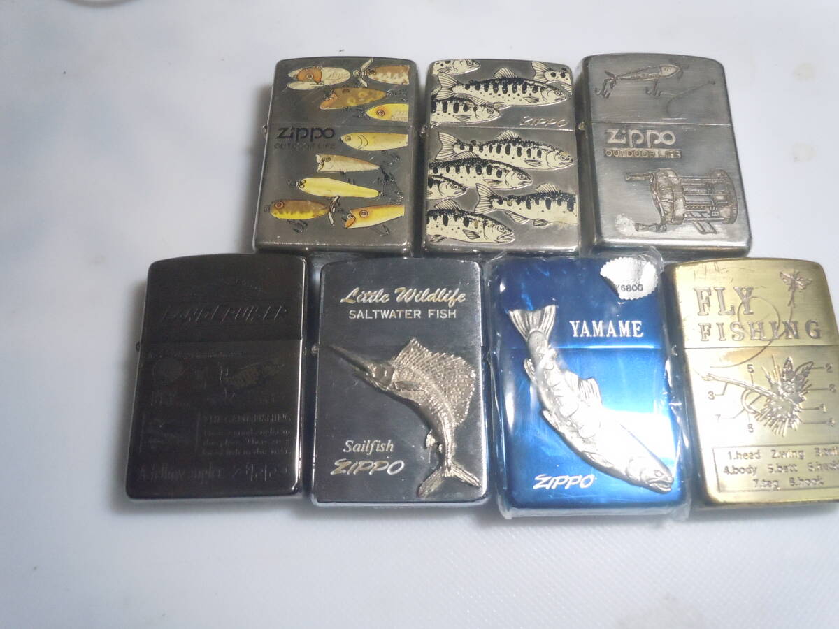 魚や釣りルアーや毛ばりまとめ7個ZIPPO正規品｜ayahoo｜千纸鹤日淘