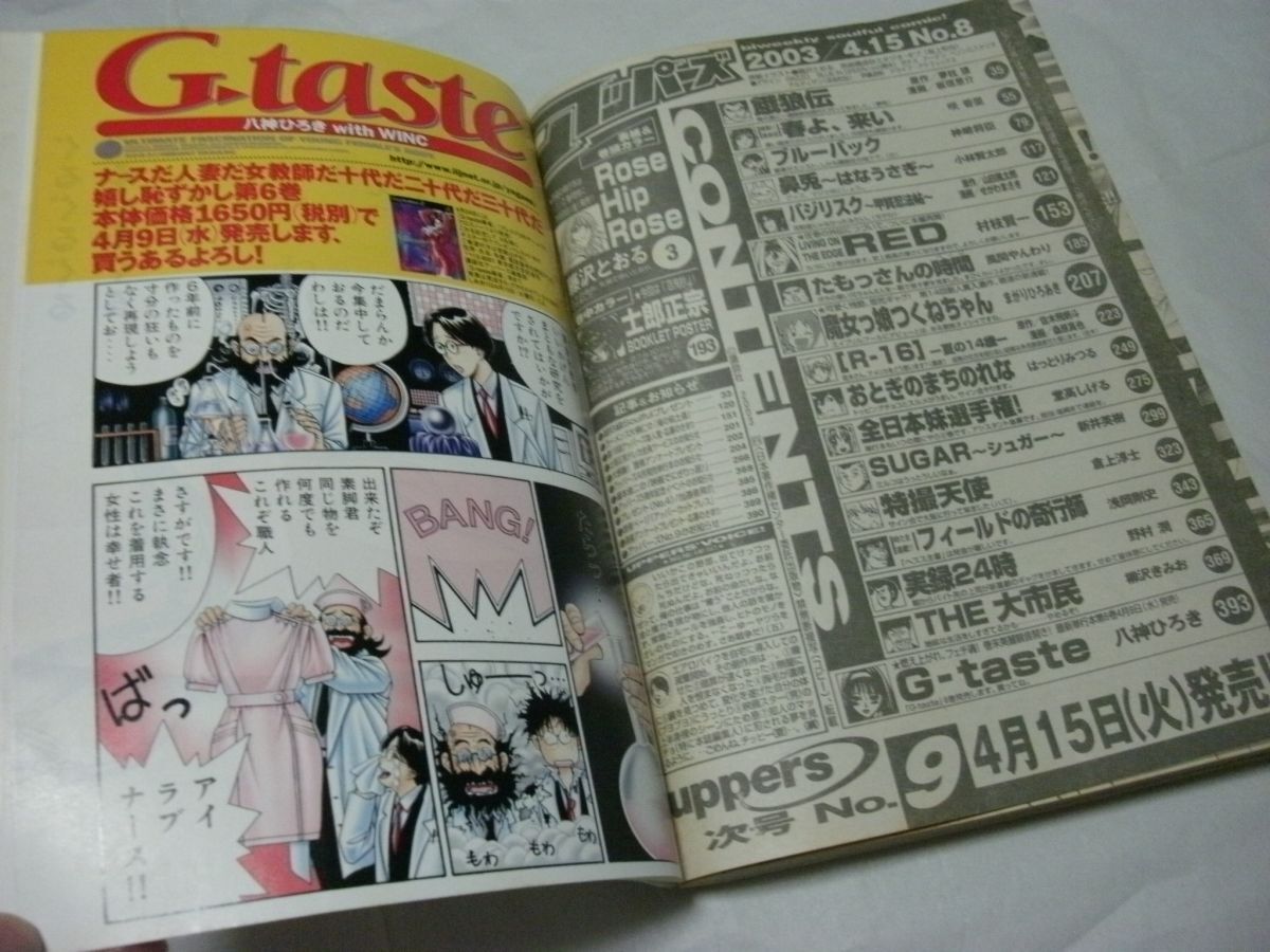 ヤングマガジン アッパーズ 2003年 No8 新連載・まがりひろあき「魔女