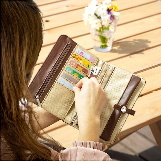 財布 レディース 長財布 本革 牛革 レザー 革 薄い 大容量 大きめ 多機能財布 マルチケース カードケース 二つ折り かわいい ギフト 誕生日 プレゼント 母の日 - image 2
